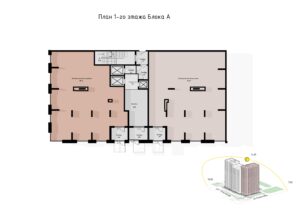Многоэтажный жилой комплекс по адресу: г. Караганда, ул. Ержанова 63/2 планировка