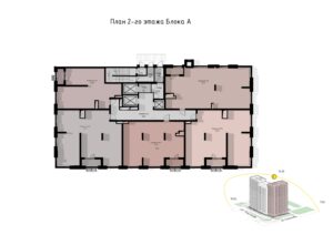 Многоэтажный жилой комплекс по адресу: г. Караганда, ул. Ержанова 63/2 планировка