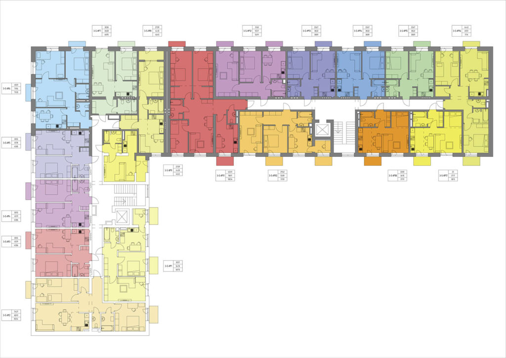 Планировка 3-5 этажа - Жилой комплекс Анжерская