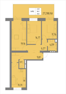 Планировка квартиры 10 на 1 этаже - Жилой комплекс Анжерская