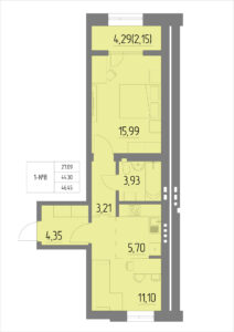 Планировка квартиры 8 на 1 этаже - Жилой комплекс Анжерская