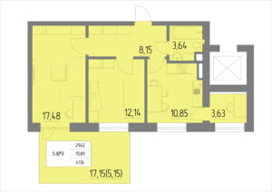 Планировка квартиры 9 на 1 этаже - Жилой комплекс Анжерская