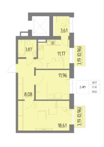 Планировка квартиры 1 на 2 этаже &#8212; Жилой комплекс Анжерская