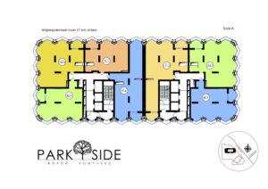 Блок А. Маркировочный план 17 этажа